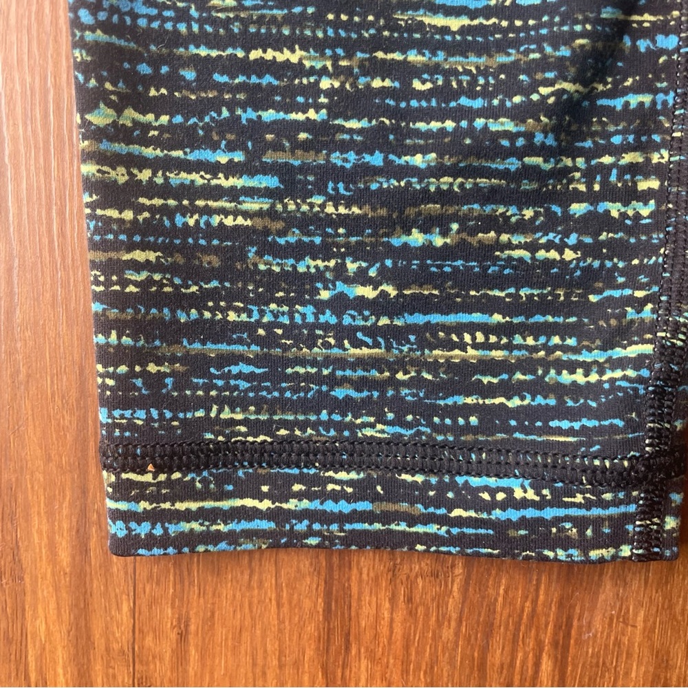 Lululemon Pants Wunder Under Crop Womens 4 High Rise Tweed Runner Pattern Black - Picture 6 of 13